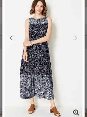 J Jill Tiered Floral Maxi Dress